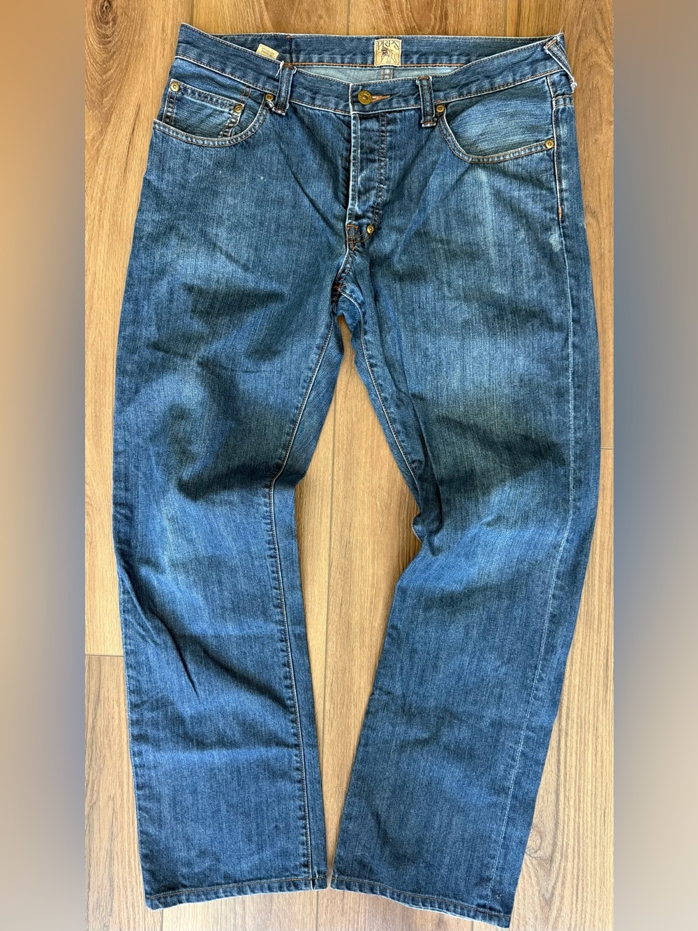 Prps Size 34x30 Vintage Men’s Barracuda Straight Fit Button Fly Mid Rise Jeans